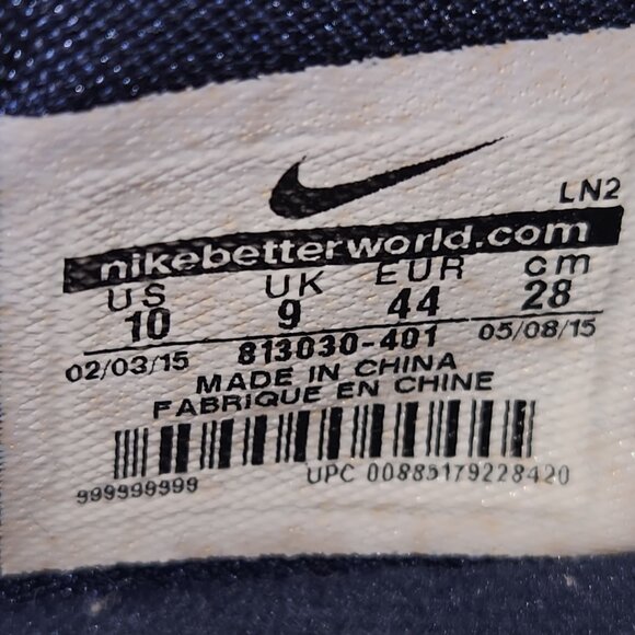 Nike Kobe 10 TB Low Men Sz 10 Midnight Navy Silver Basketball Sneaker 813030-401 main image 12